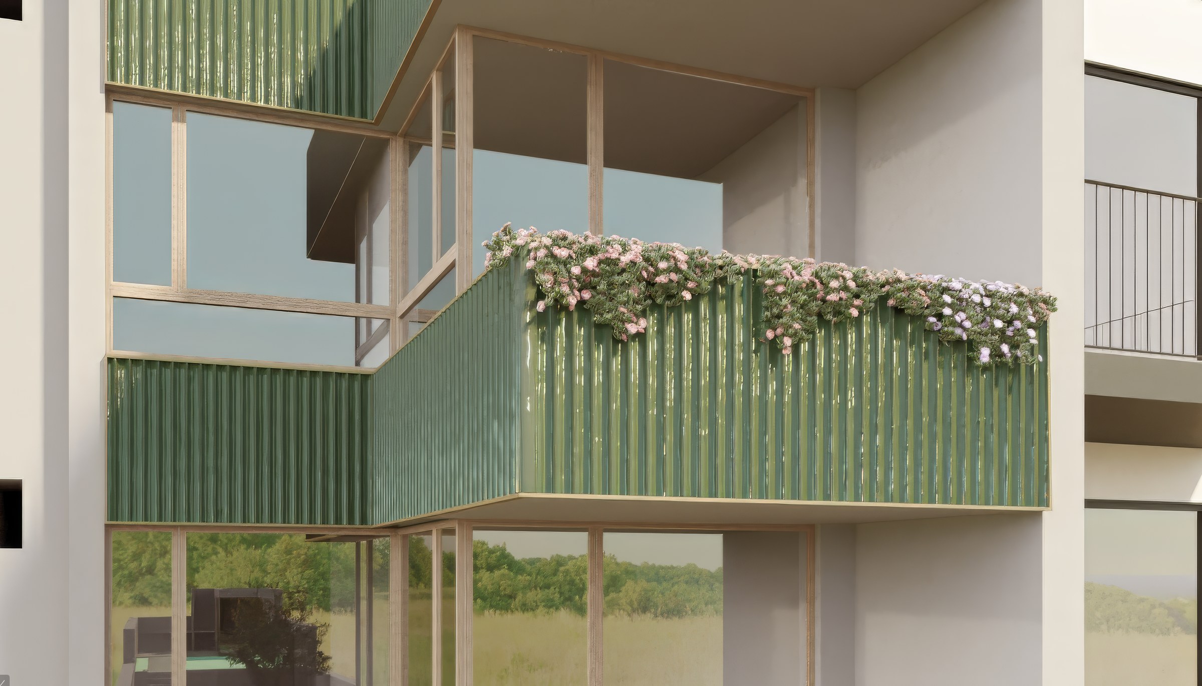 Exterior view - Balconies detail