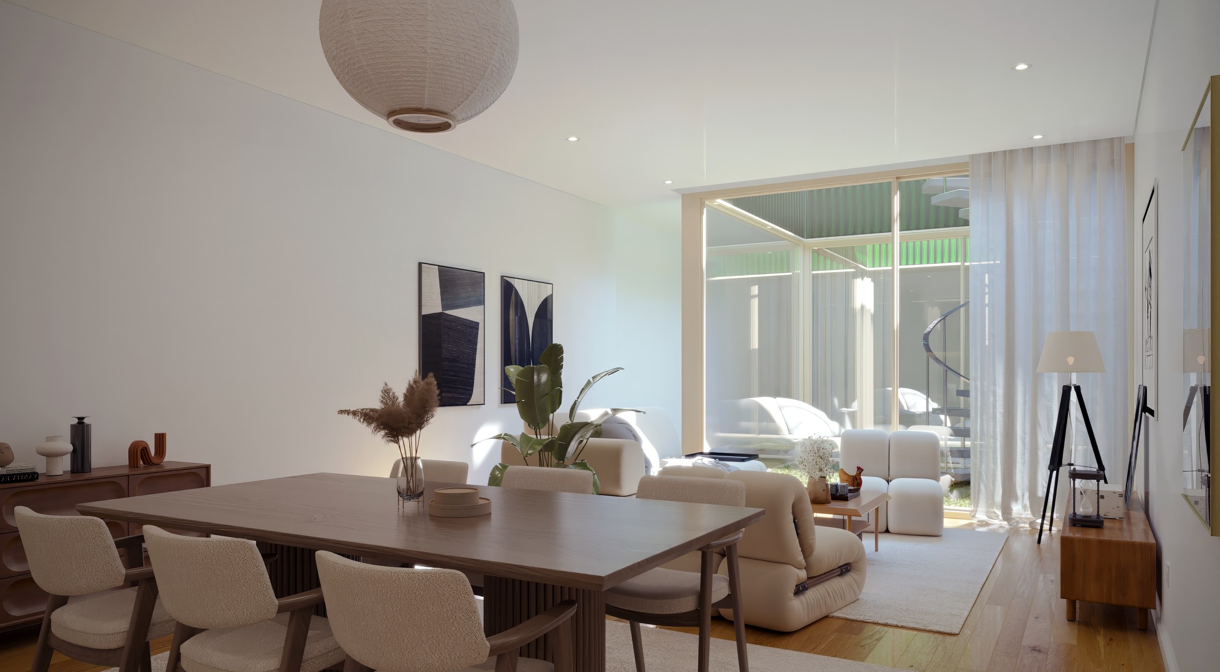 Garden apartment - Living area
